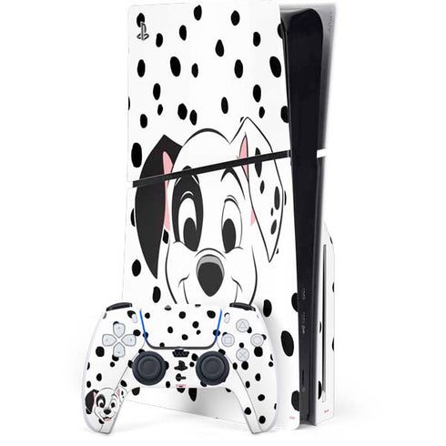 Disney 101 Dalmatians Patch Portrait PS5 Slim Disk Bundle Skin