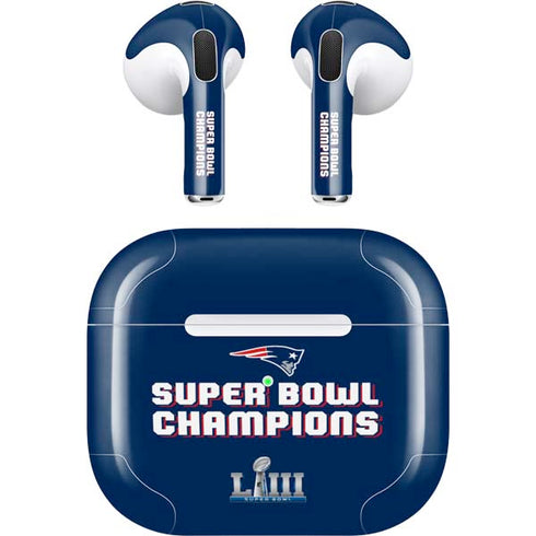 NFL Patriots Super Bowl LIII Champions Apple AirPods (3rd Gen 2021) Skin