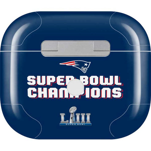 NFL Patriots Super Bowl LIII Champions Apple AirPods (3rd Gen 2021) Skin