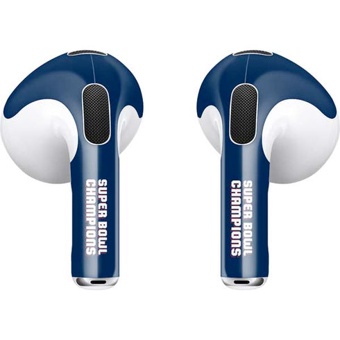 NFL Patriots Super Bowl LIII Champions Apple AirPods (3rd Gen 2021) Skin