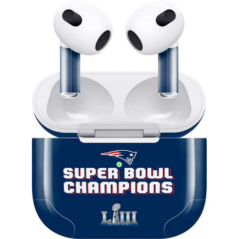 NFL Patriots Super Bowl LIII Champions Apple AirPods (3rd Gen 2021) Skin