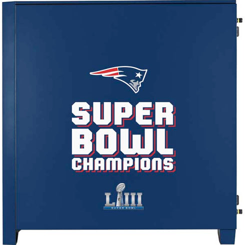 NFL Patriots Super Bowl LIII Champions Corsair 4000D Tempered Glass Mid-Tower ATX Case Skin