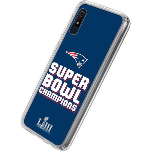 NFL Patriots Super Bowl LIII Champions Galaxy A10e Clear Case