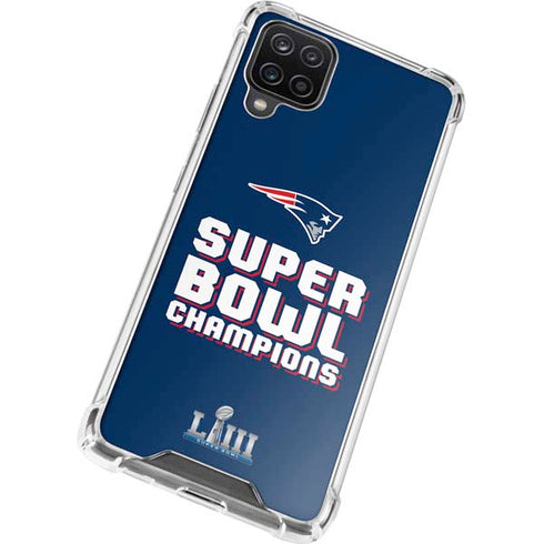 NFL Patriots Super Bowl LIII Champions Galaxy A12 Clear Case