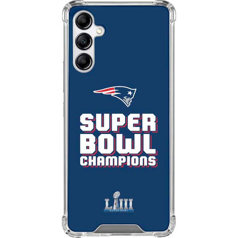 NFL Patriots Super Bowl LIII Champions Galaxy A15 5G Clear Case