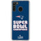 NFL Patriots Super Bowl LIII Champions Galaxy A21 Clear Case