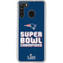 NFL Patriots Super Bowl LIII Champions Galaxy A21 Clear Case
