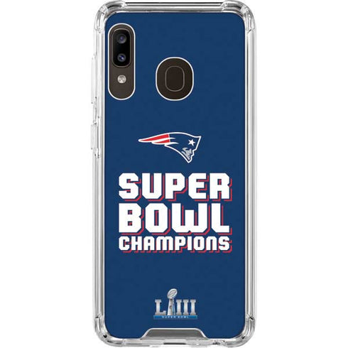 NFL Patriots Super Bowl LIII Champions Galaxy A30 Clear Case