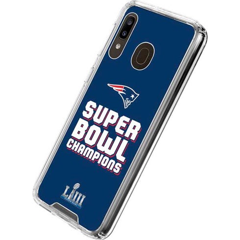 NFL Patriots Super Bowl LIII Champions Galaxy A30 Clear Case