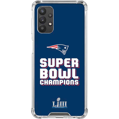 NFL Patriots Super Bowl LIII Champions Galaxy A32 5G Clear Case