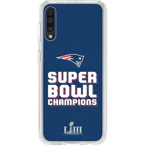 NFL Patriots Super Bowl LIII Champions Galaxy A50 Clear Case