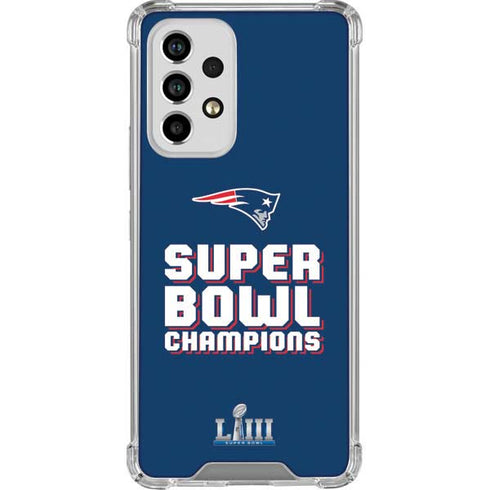 NFL Patriots Super Bowl LIII Champions Galaxy A53 5G Clear Case