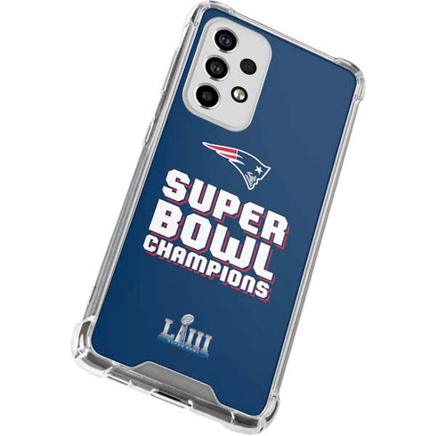 NFL Patriots Super Bowl LIII Champions Galaxy A53 5G Clear Case