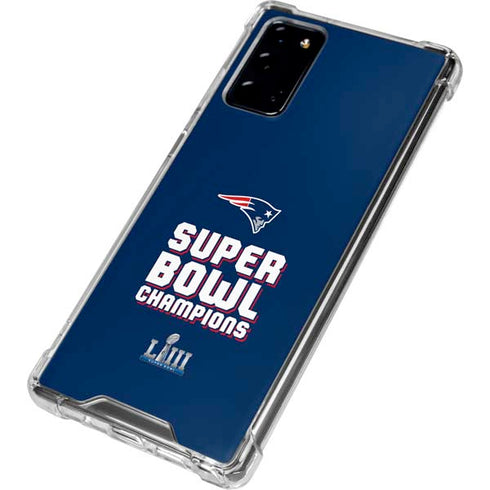 NFL Patriots Super Bowl LIII Champions Galaxy Note20 5G Clear Case