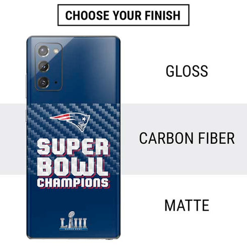 NFL Patriots Super Bowl LIII Champions Galaxy Note20 5G Skin