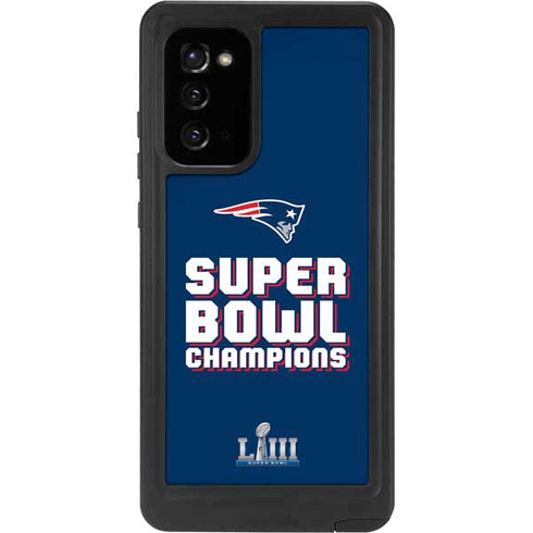 NFL Patriots Super Bowl LIII Champions Galaxy Note20 5G Waterproof Case