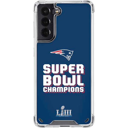 NFL Patriots Super Bowl LIII Champions Galaxy S21 5G Clear Case
