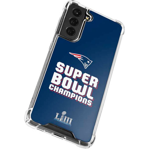 NFL Patriots Super Bowl LIII Champions Galaxy S21 FE Clear Case
