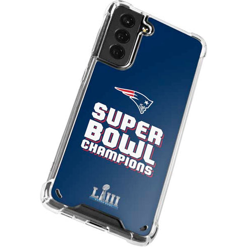 NFL Patriots Super Bowl LIII Champions Galaxy S21 Plus 5G Clear Case