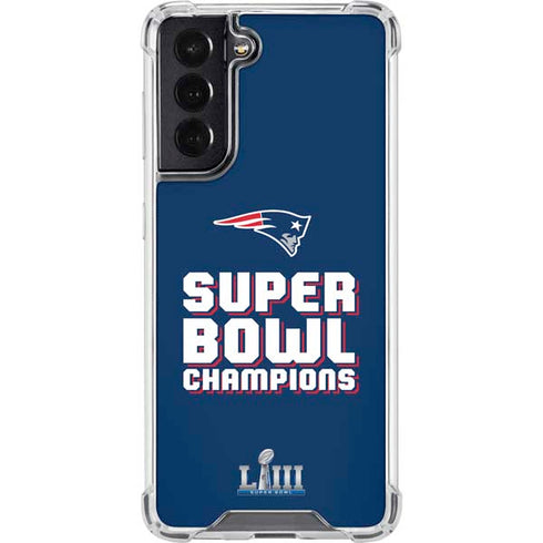 NFL Patriots Super Bowl LIII Champions Galaxy S22 Clear Case