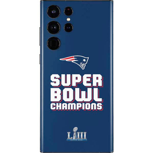 NFL Patriots Super Bowl LIII Champions Galaxy S22 Ultra Skin