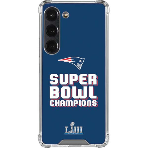 NFL Patriots Super Bowl LIII Champions Galaxy S23 Clear Case