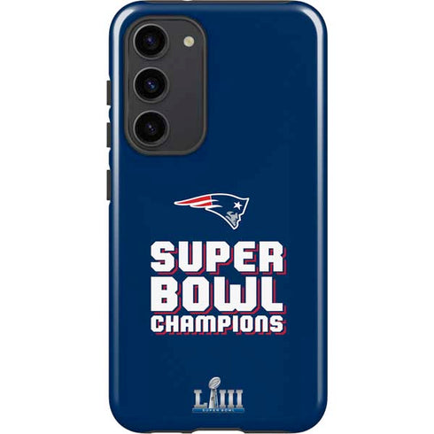 NFL Patriots Super Bowl LIII Champions Galaxy S23 Plus Pro Case