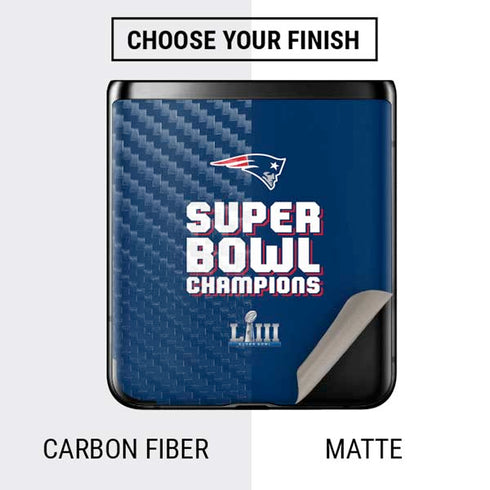 NFL Patriots Super Bowl LIII Champions Galaxy Z Flip Skin