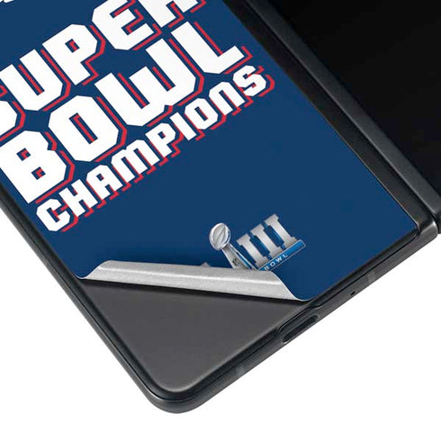 NFL Patriots Super Bowl LIII Champions Galaxy Z Fold3 5G Skin