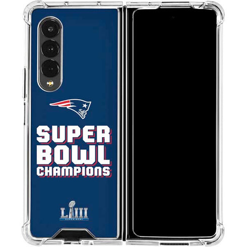 NFL Patriots Super Bowl LIII Champions Galaxy Z Fold4 5G Clear Case