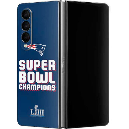 NFL Patriots Super Bowl LIII Champions Galaxy Z Fold4 5G Skin
