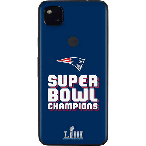 NFL Patriots Super Bowl LIII Champions Google Pixel 4a Skin
