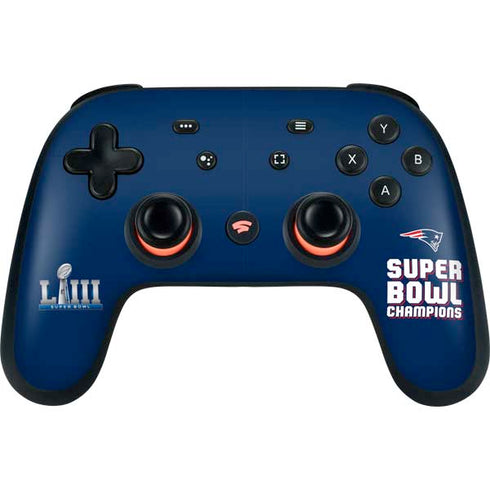 NFL Patriots Super Bowl LIII Champions Google Stadia Controller Skin