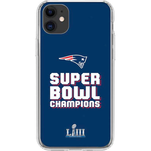 NFL Patriots Super Bowl LIII Champions iPhone 11 Clear Case