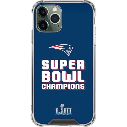 NFL Patriots Super Bowl LIII Champions iPhone 11 Pro Max Clear Case