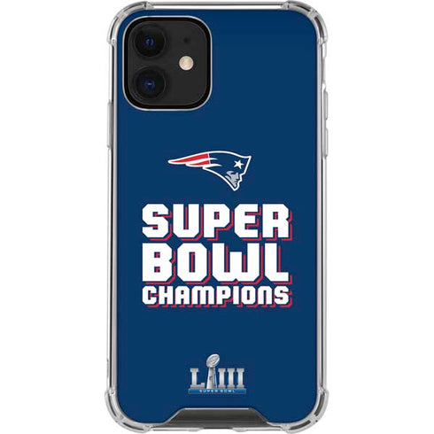 NFL Patriots Super Bowl LIII Champions iPhone 12 Mini Clear Case