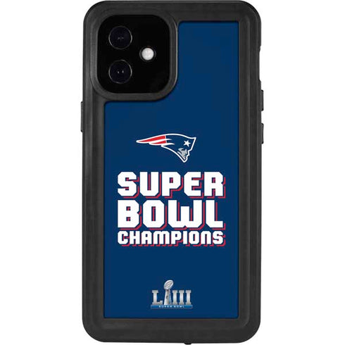 NFL Patriots Super Bowl LIII Champions iPhone 12 Mini Waterproof Case