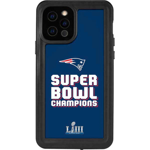 NFL Patriots Super Bowl LIII Champions iPhone 12 Pro Waterproof Case