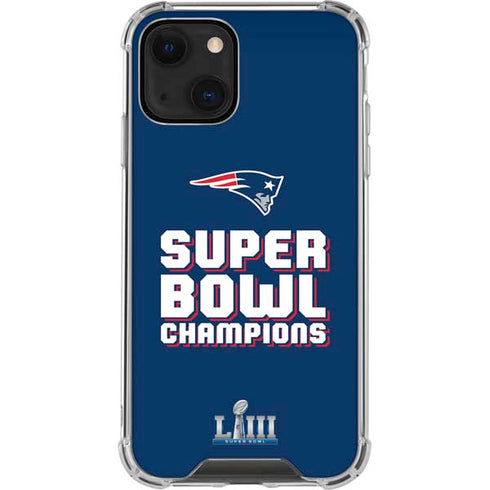 NFL Patriots Super Bowl LIII Champions iPhone 13 Mini Clear Case