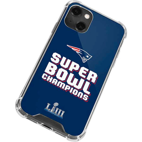 NFL Patriots Super Bowl LIII Champions iPhone 13 Mini Clear Case