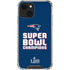 NFL Patriots Super Bowl LIII Champions iPhone 14 Clear Case