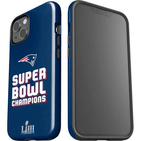 NFL Patriots Super Bowl LIII Champions iPhone 14 Plus Impact Case