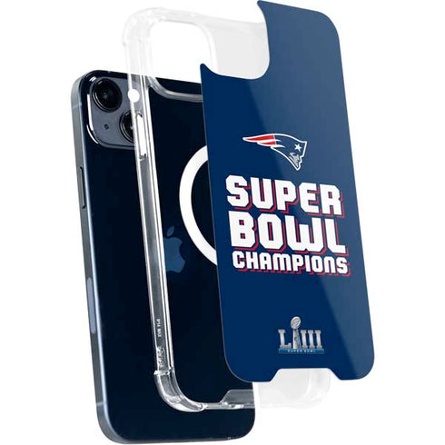 NFL Patriots Super Bowl LIII Champions iPhone 15 Plus MagSafe Case