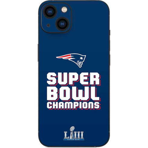 NFL Patriots Super Bowl LIII Champions iPhone 15 Plus Skin