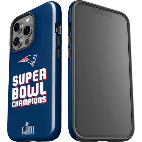 NFL Patriots Super Bowl LIII Champions iPhone 15 Pro Impact Case