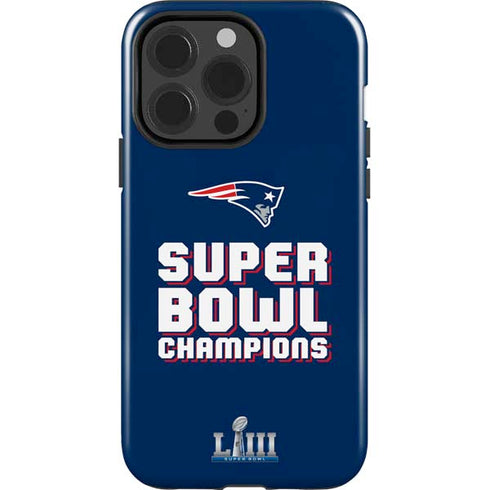NFL Patriots Super Bowl LIII Champions iPhone 14 Pro Impact Case