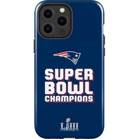 NFL Patriots Super Bowl LIII Champions iPhone 15 Pro Max Impact Case