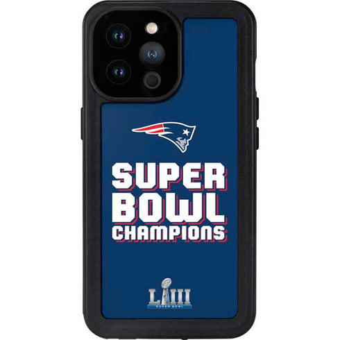 NFL Patriots Super Bowl LIII Champions iPhone 14 Pro Max Waterproof Case