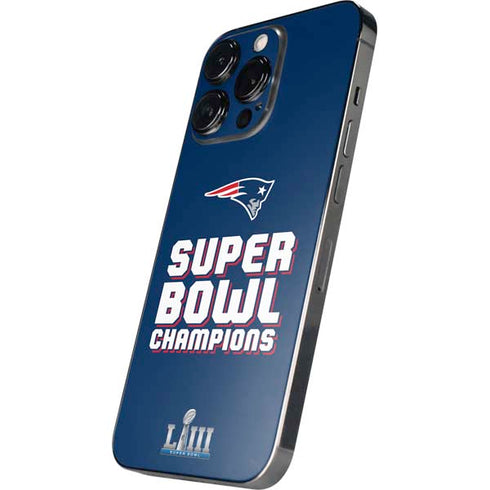 NFL Patriots Super Bowl LIII Champions iPhone 14 Pro Skin