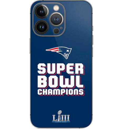 NFL Patriots Super Bowl LIII Champions iPhone 14 Pro Skin
